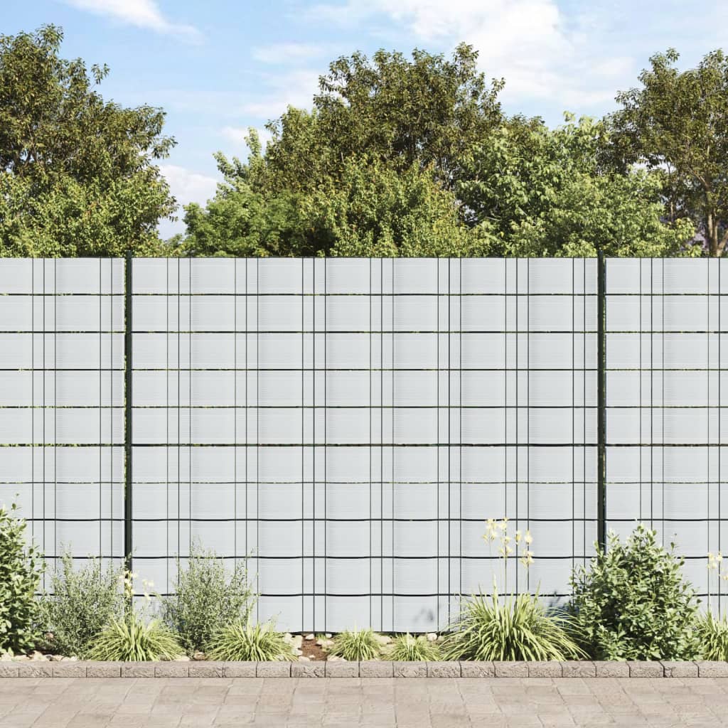 Vidaxxl haveskærme 10 stk 252,5x19 m PVC lysegrå