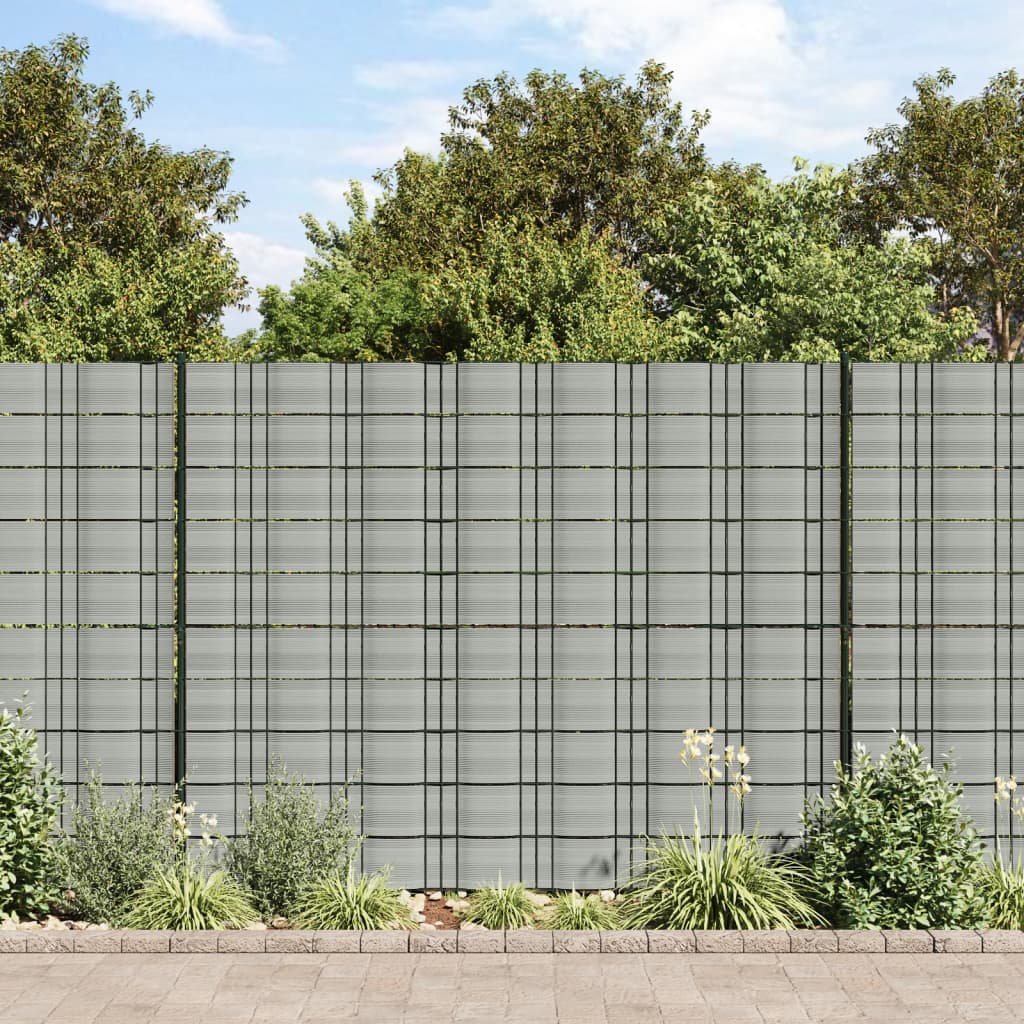 Vidaxxl haveskærme 10 stk 252,5x19 m PVC stengrå