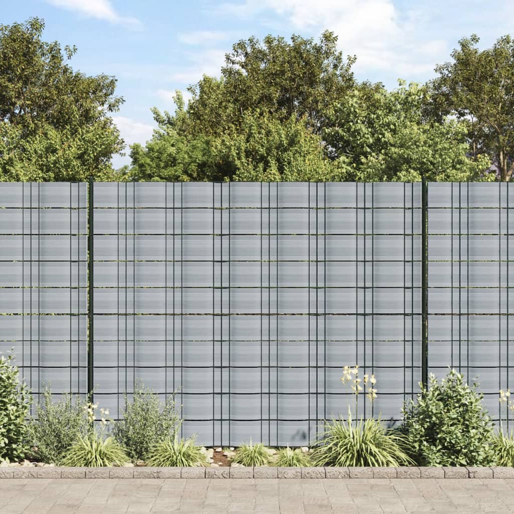 Vidaxxl haveskærme 10 stk 252,5x19 m PVC grå