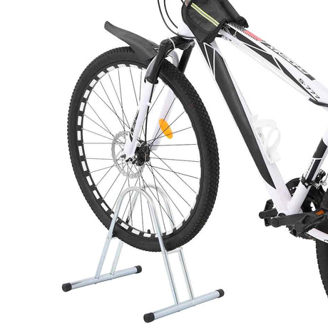 VidaXL cykelstativ til 1 cykel, fritstående galvaniseret stål