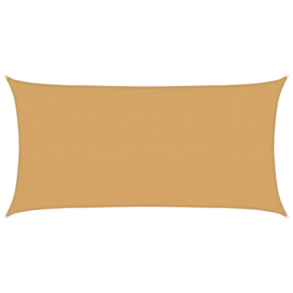 Vidaxx solsejl rektangulært 160 g m² 2,5x5 m HDPE sandfarvet