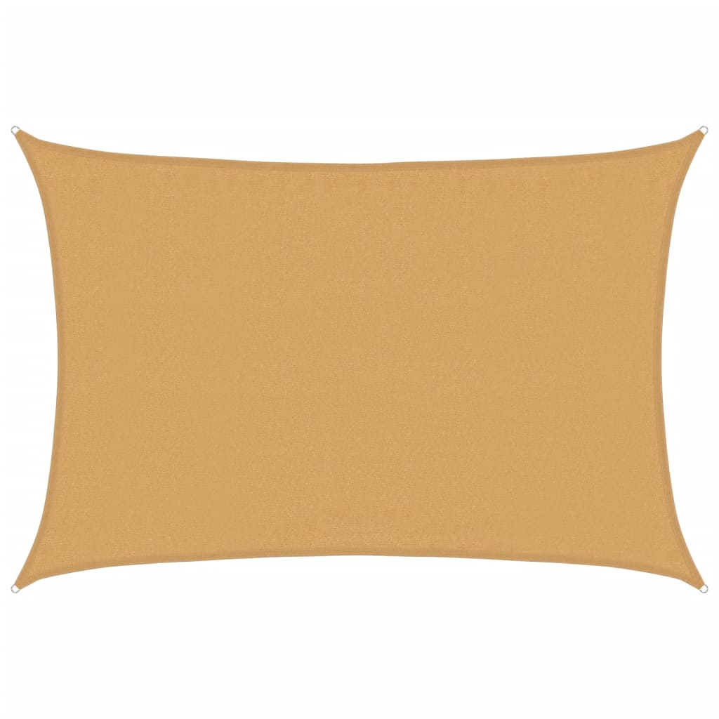 Vidaxl solsejl 160 g m² rektangulært 3,5x4,5 m HDPE sandfarvet