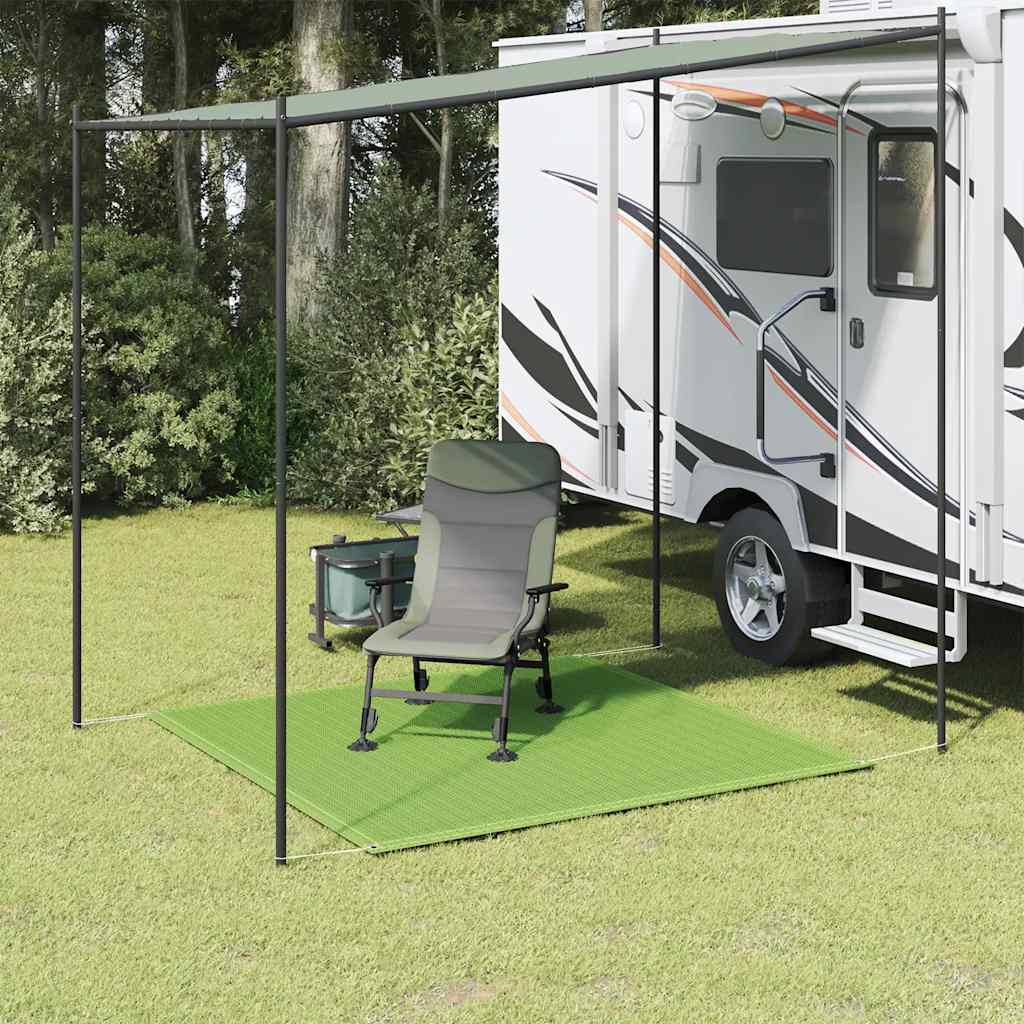 VidaXL telttæppe 200x200 cm HDPE lysegrøn