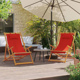 Vidaxl opklapbare stoelen, 2 stuks, rode stof