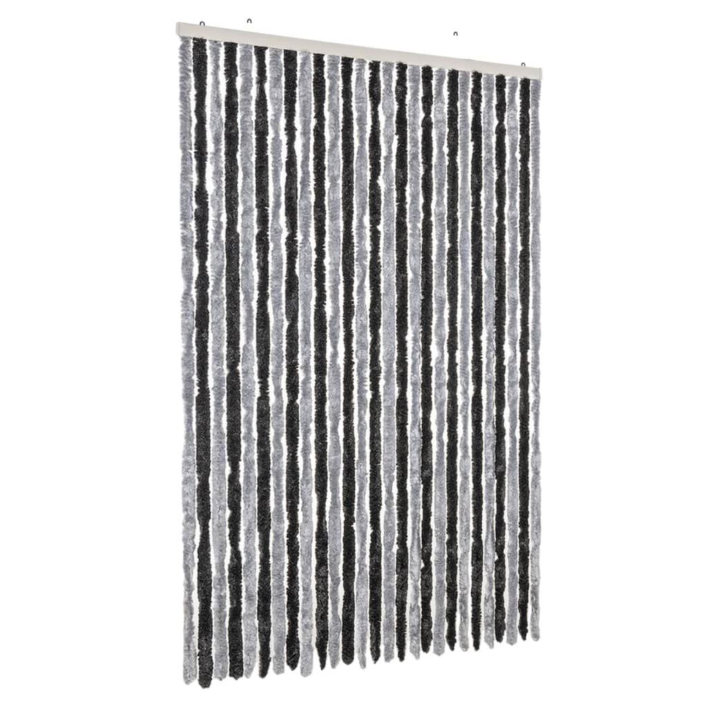 Vidaxx fluegardin 118x220 cm chenillegrå og sort