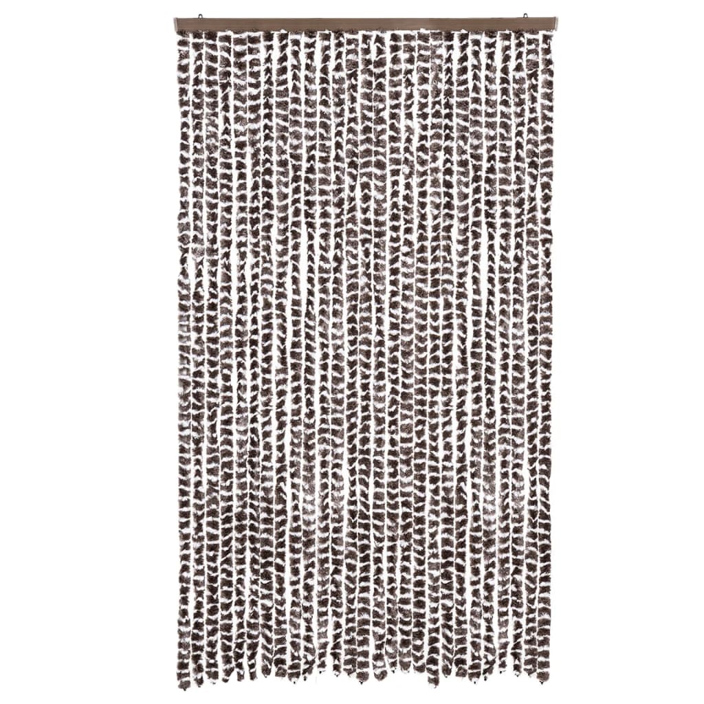 Vidaxx fluegardin 118x220 cm chenille brun og hvid