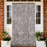 Vidaxx fluegardin 118x220 cm chenille brun og hvid