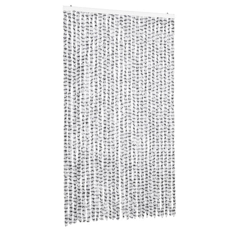 Vidaxx fluegardin 118x220 cm chenille lysegrå og mørkegrå