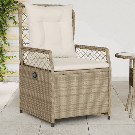Vidaxl tuinstoelen 2 st verstelbaar poly rattan beige