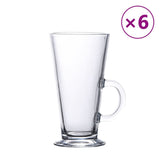 VidaXL latteglas med hank 6 stk 250 ml