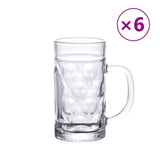 VidaXL ølkrus med hank 6 stk 500 ml glas
