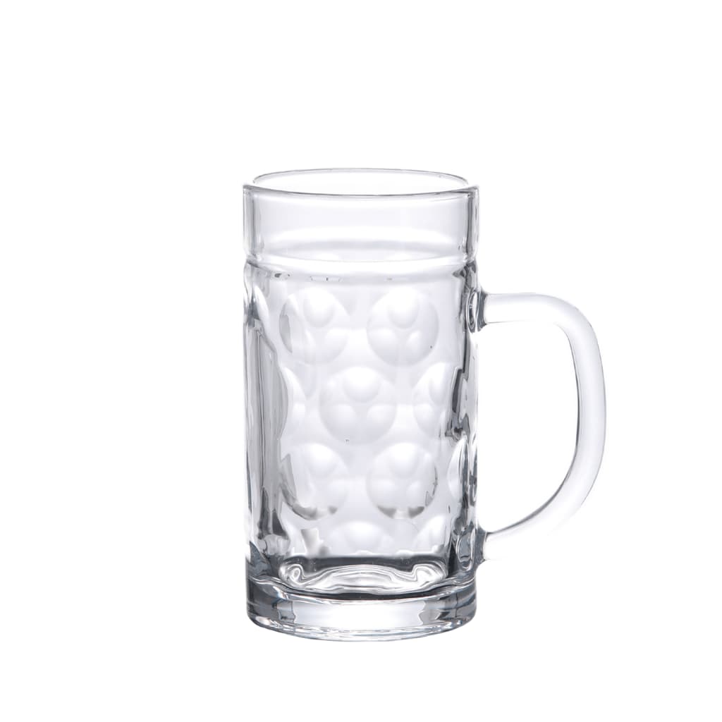 VidaXL ølkrus med hank 6 stk 500 ml glas