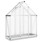 Vidaxxl havedrivhus med basisramme 169x58x202 cm aluminium sølvfarvet