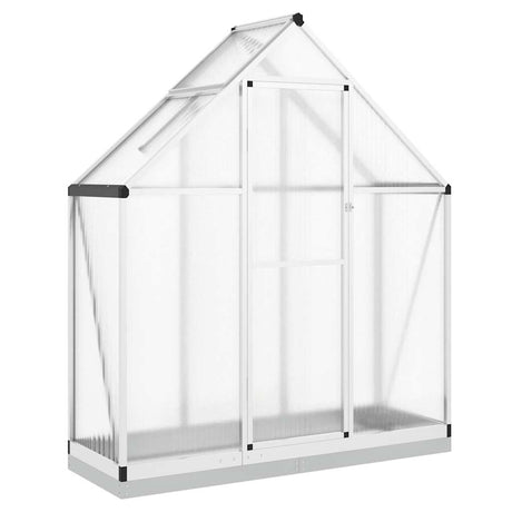 Vidaxxl havedrivhus med basisramme 169x58x202 cm aluminium sølvfarvet