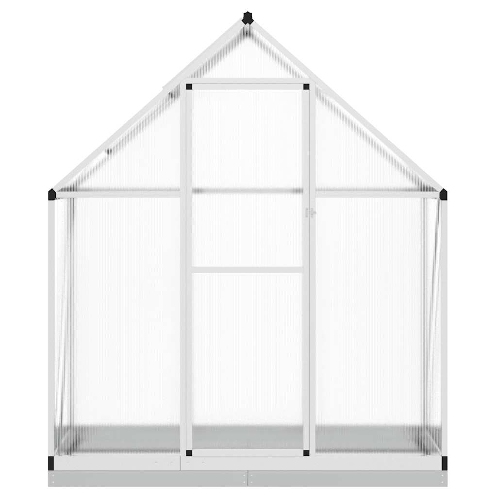 Vidaxxl havedrivhus med basisramme 169x58x202 cm aluminium sølvfarvet