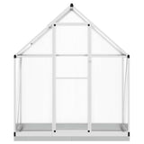 Vidaxxl havedrivhus med basisramme 169x58x202 cm aluminium sølvfarvet