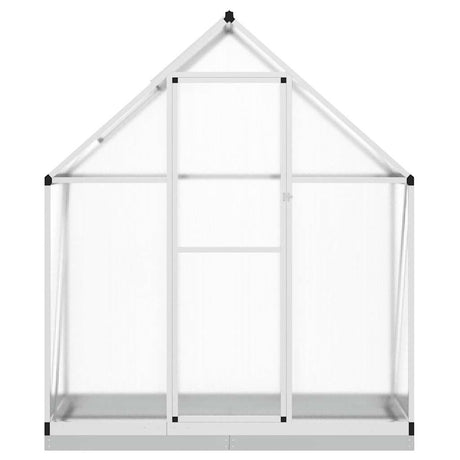Vidaxxl havedrivhus med basisramme 169x58x202 cm aluminium sølvfarvet