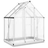 Vidaxxl havedrivhus med basisramme 169x114x202 cm aluminium sølvfarvet