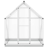 Vidaxxl havedrivhus med basisramme 169x114x202 cm aluminium sølvfarvet