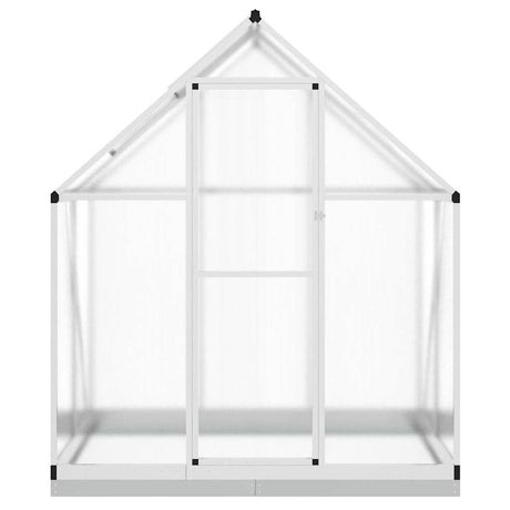 Vidaxxl havedrivhus med basisramme 169x114x202 cm aluminium sølvfarvet