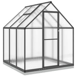 VidaXL Havedrivhus med basisramme 169x169x202 cm aluminium antracit farve