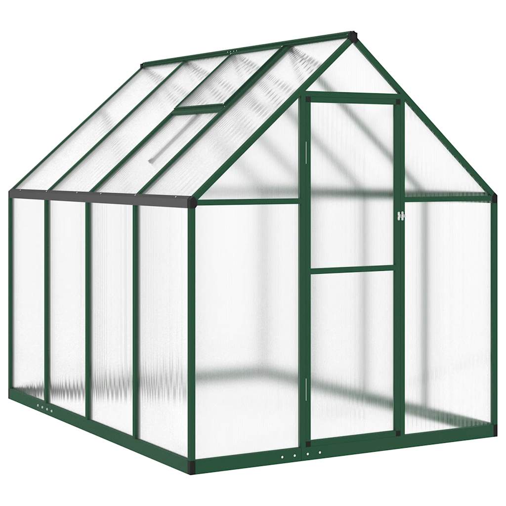 VidaXL Havedrivhus med grundramme 224x169x195 cm alugrøn