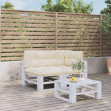 VidaXL pallehynder 3 stk stof cremefarvede