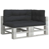 VidaXL pallehynder 3 stk stof sort