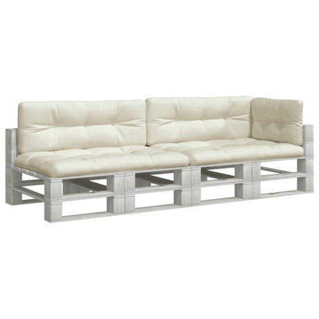 VidaXL pallehynder 5 stk stof cremefarvede