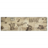 Vidaxx køkkenmåtte vaskbart kaffeprint 45x150 cm fløjlsbrun