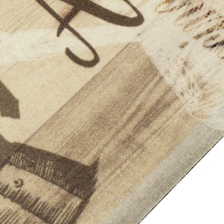 Vidaxx køkkenmåtte vaskbart kaffeprint 60x180 cm fløjlsbrun