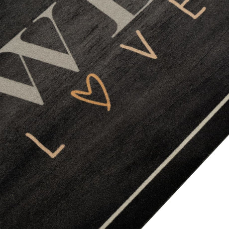 Vidaxx køkkenmåtte vaskbar kaffe tekst 45x150 cm fløjl