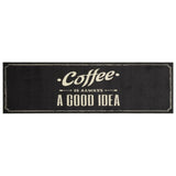 Vidaxx køkkenmåtte vaskbar kaffe tekst 45x150 cm fløjl