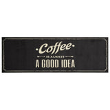 Vidaxx køkkenmåtte vaskbar kaffe tekst 60x180 cm fløjl