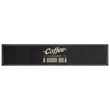 Vidaxx køkkenmåtte vaskbar kaffe tekst 60x300 cm fløjl