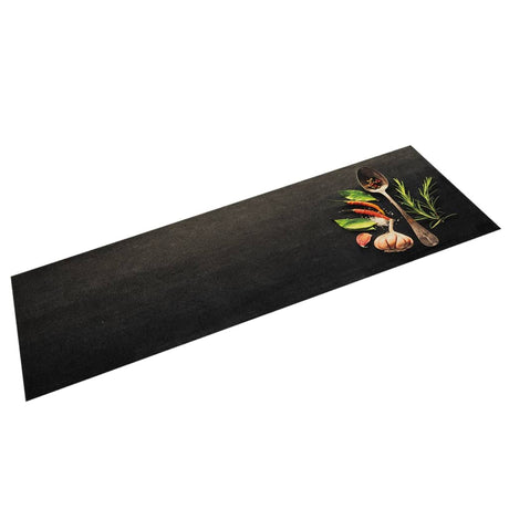 Vidaxx køkkenmåtte vaskbart urteprint 45x150 cm fløjl