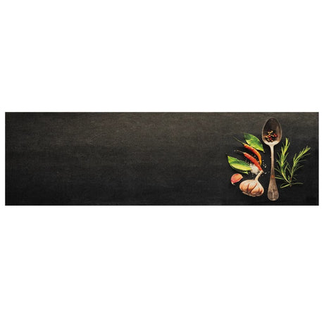 Vidaxx køkkenmåtte vaskbart urteprint 45x150 cm fløjl
