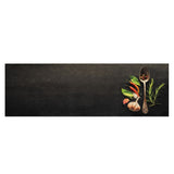 Vidaxx køkkenmåtte vaskbart urteprint 60x180 cm fløjl