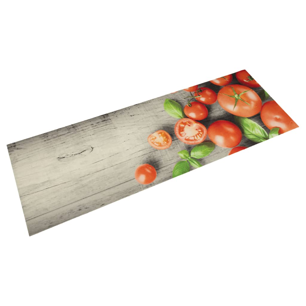 Vidaxx køkkenmåtte vaskbart tomatprint 45x150 cm fløjl