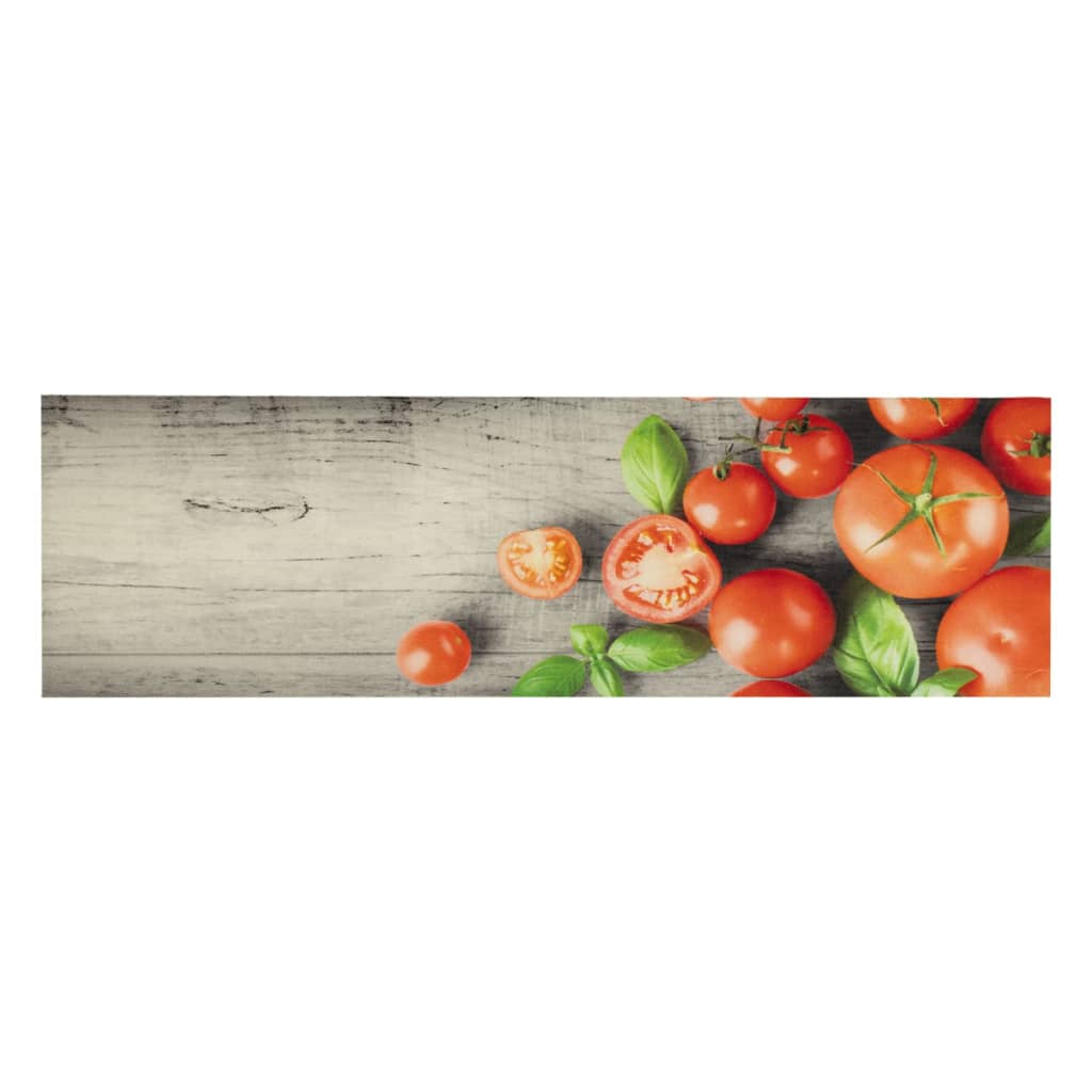 Vidaxx køkkenmåtte vaskbart tomatprint 45x150 cm fløjl