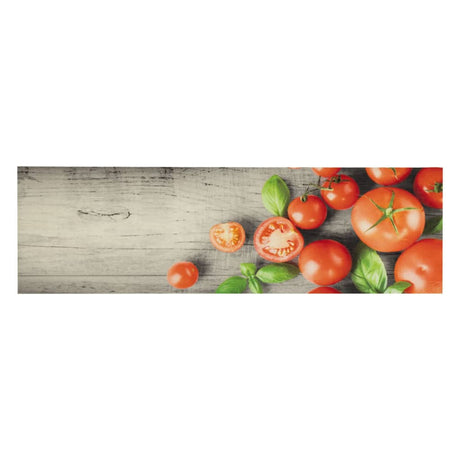 Vidaxx køkkenmåtte vaskbart tomatprint 45x150 cm fløjl