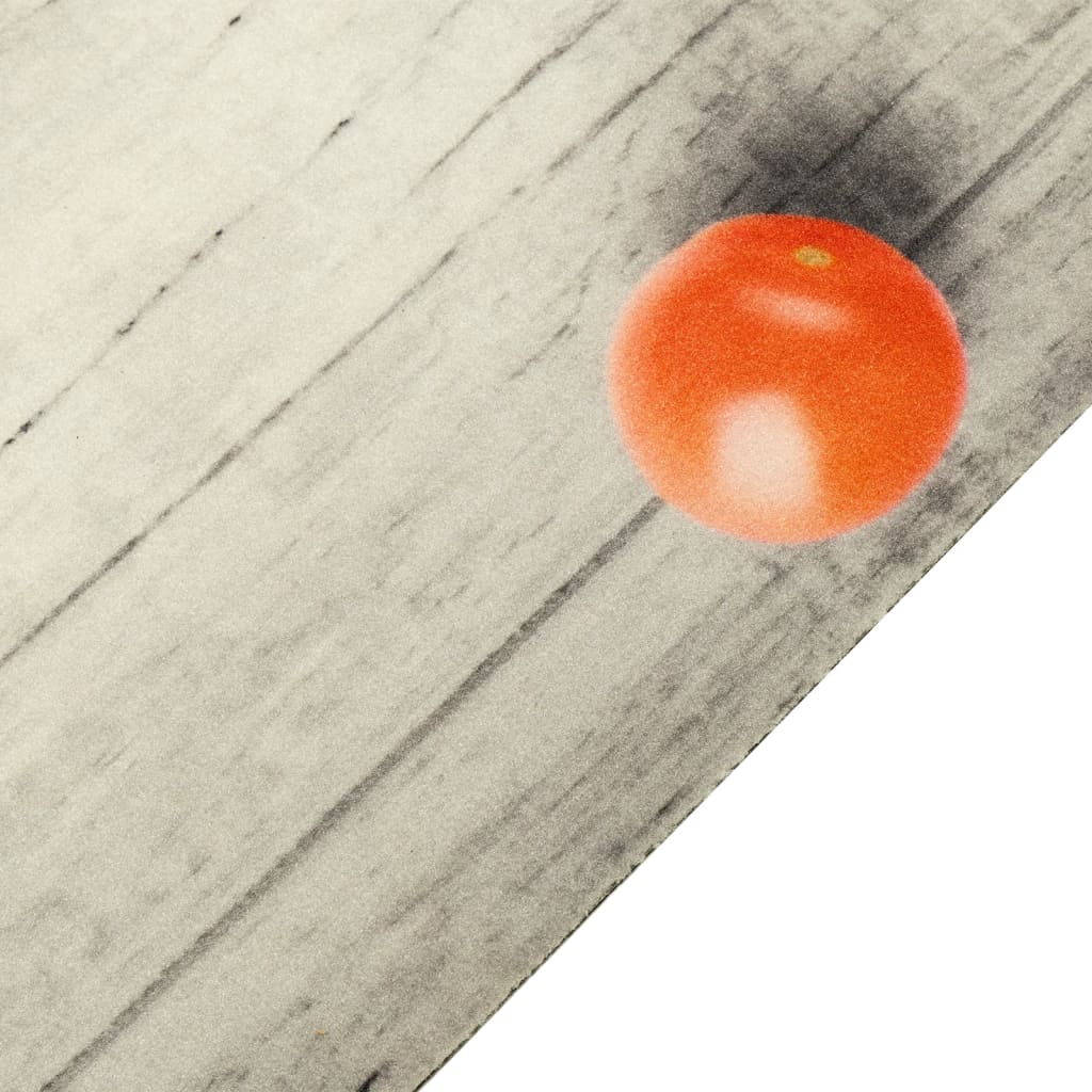 Vidaxx køkkenmåtte vaskbart tomatprint 45x150 cm fløjl
