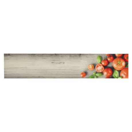 Vidaxx køkkenmåtte vaskbart tomatprint 60x300 cm fløjl