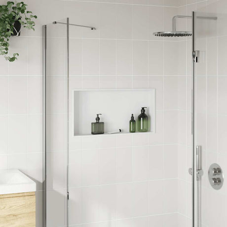 Vidaxx bruseniche 62x32x9 cm rustfrit stål mat hvid