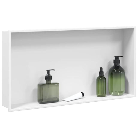 Vidaxx bruseniche 62x32x9 cm rustfrit stål mat hvid