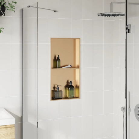 Vidaxx bruseniche 32x62x9 cm børstet guldfarvet rustfrit stål