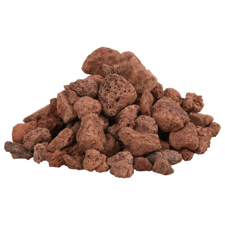 VidaXL lavasten 10 kg 1-2 cm rød