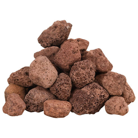 VidaXL lavasten 10 kg 3-5 cm rød