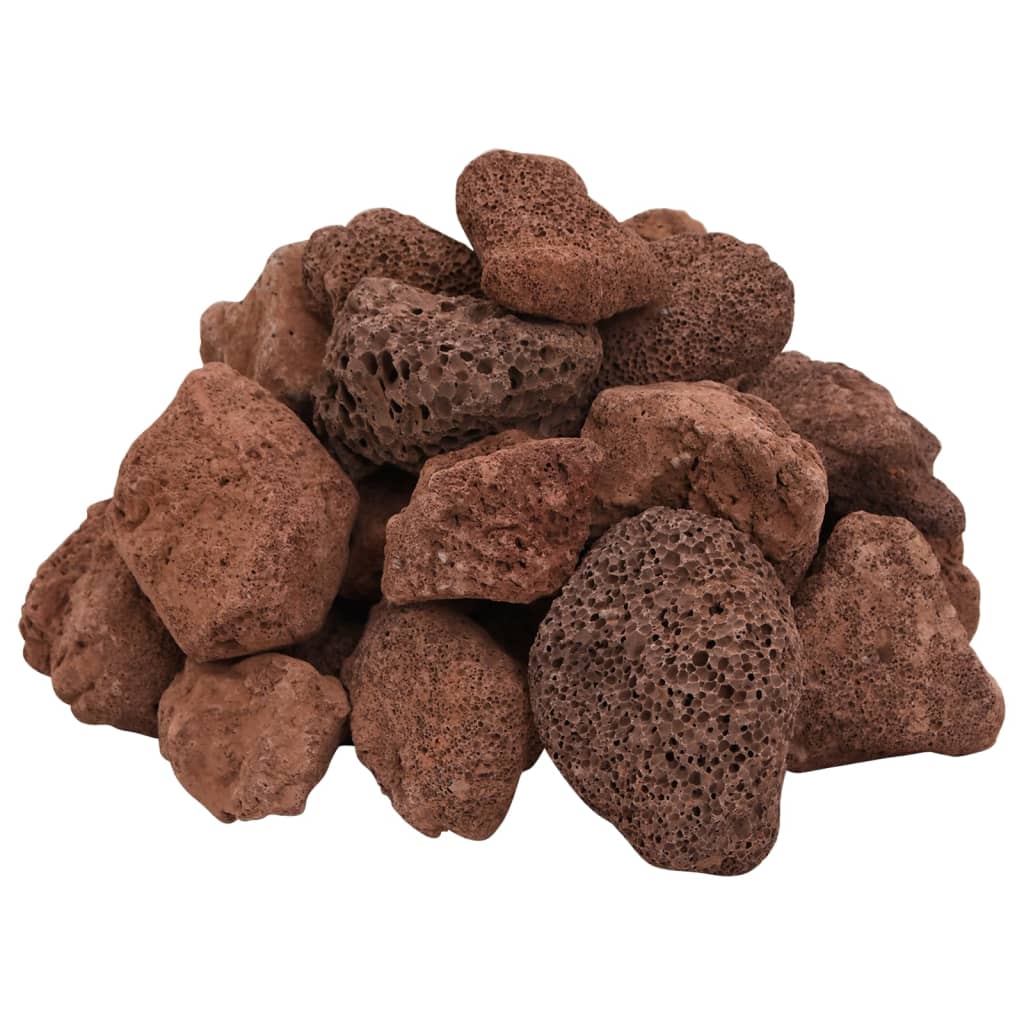 VidaXL lavasten 10 kg 5-8 cm rød