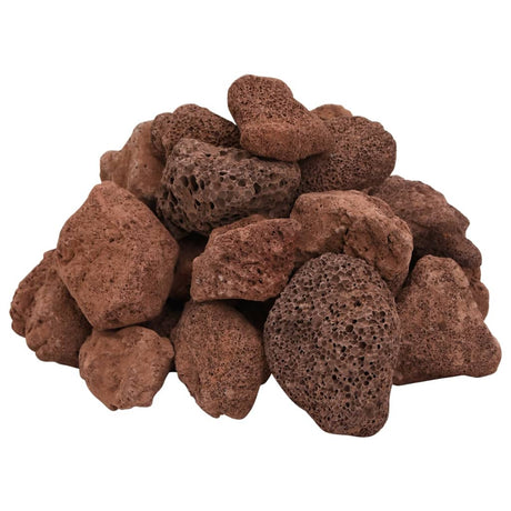 VidaXL lavasten 10 kg 5-8 cm rød